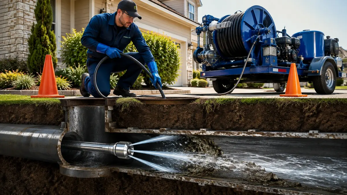Main Sewer Line Hydro Jet Cleaning in Kettleman City