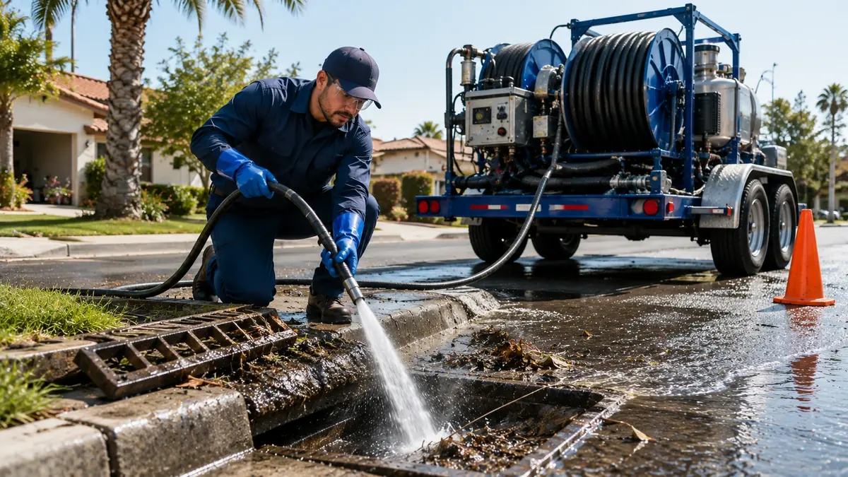 Storm Drain Hydro Jet Cleaning in Kettleman City
